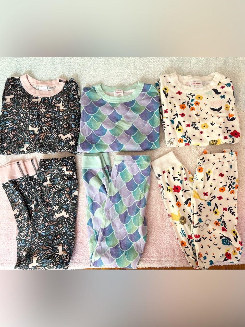 Hanna Andersson Long John Pajamas Lot - Size 8